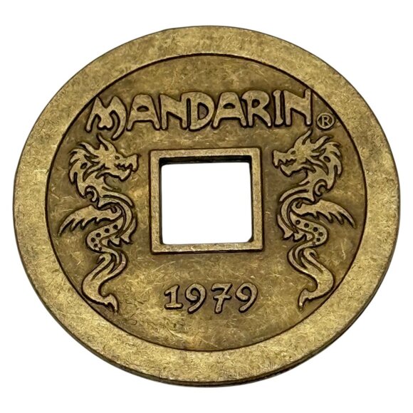 Manderin Token 1979 No Cash Value Metal Exonumia Lucky Token - Picture 1 of 5